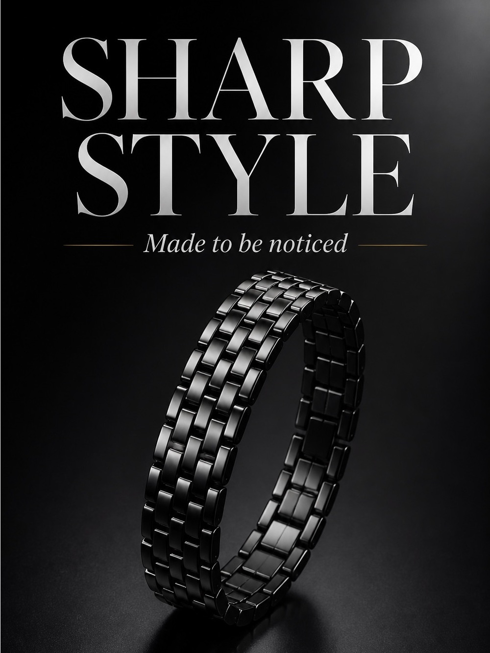 LED Stainless Steel Bracelet men’s Watch - Black with Red LEDs